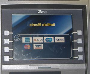 Un display resistivo di un Bancomat