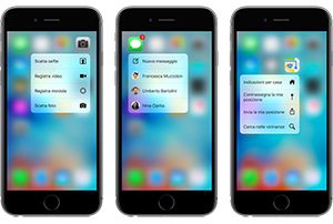 Menù contestuali col 3D Touch su iPhone 6S
