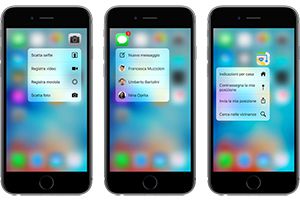 Menù contestuali col 3D Touch su iPhone 6S
